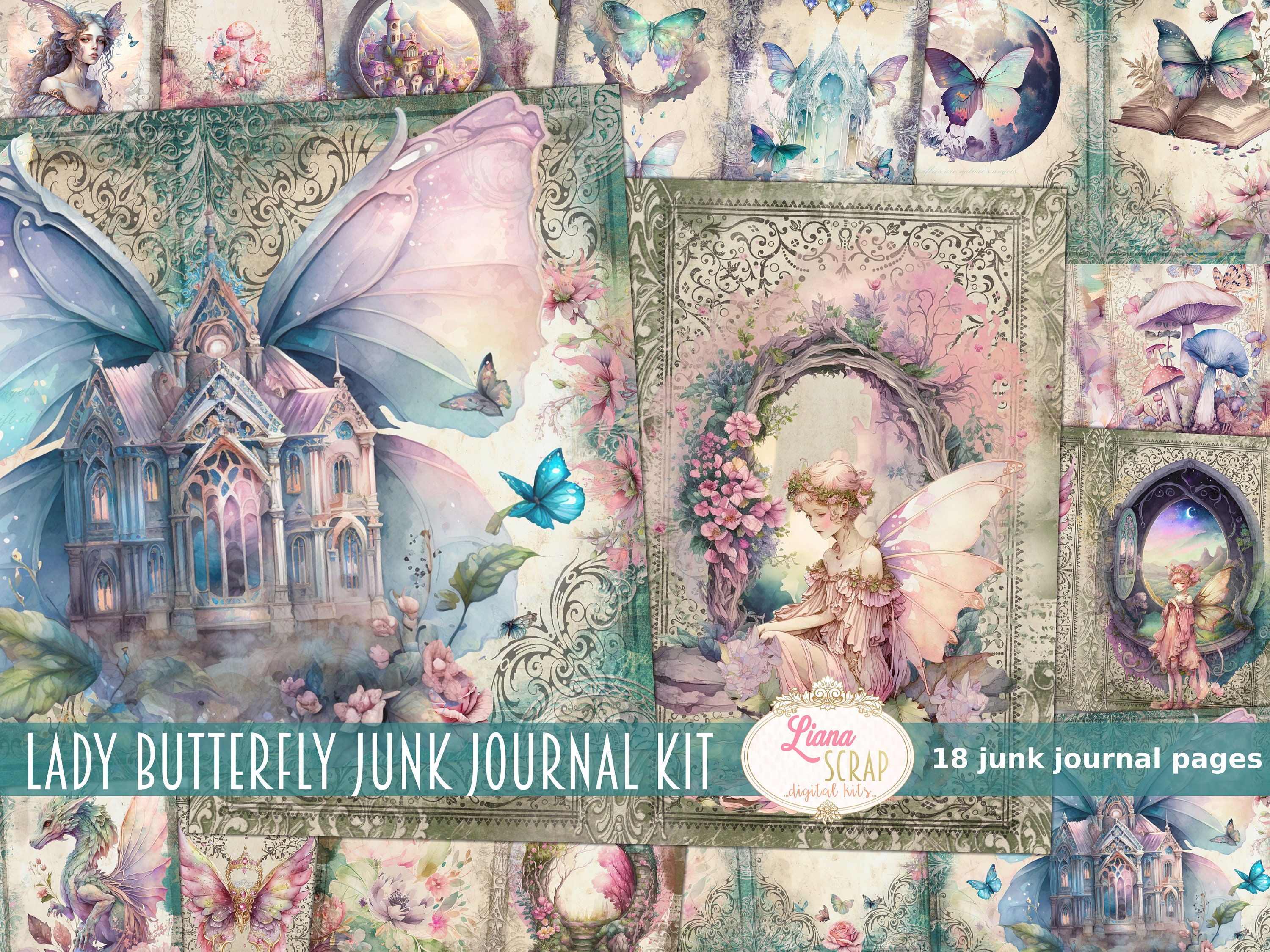 Super Simples 9, Junk Journal Kit, Digital Junk Journal, Junk Journaling  Ephemera, Floral Junk Journal, Junk Journaling Kit, Butterfly Ephem 