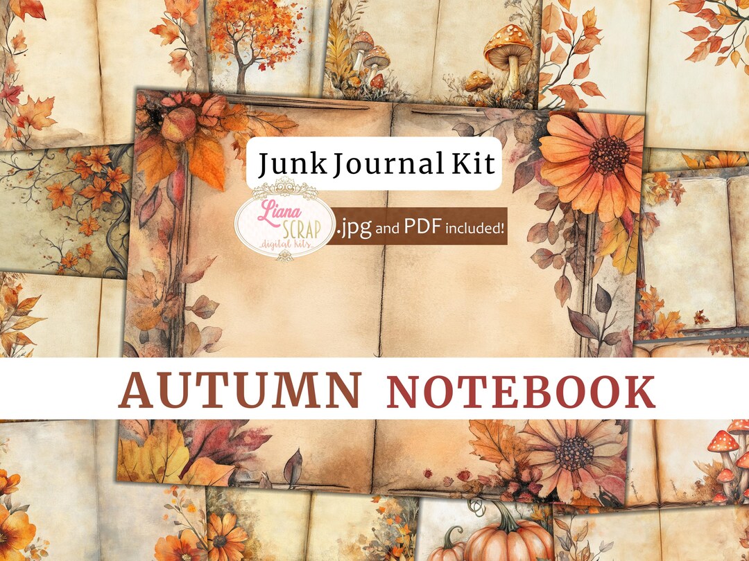 Autumn Junk Journal Kit, Fall Collage Printable (PDF) - Etsy