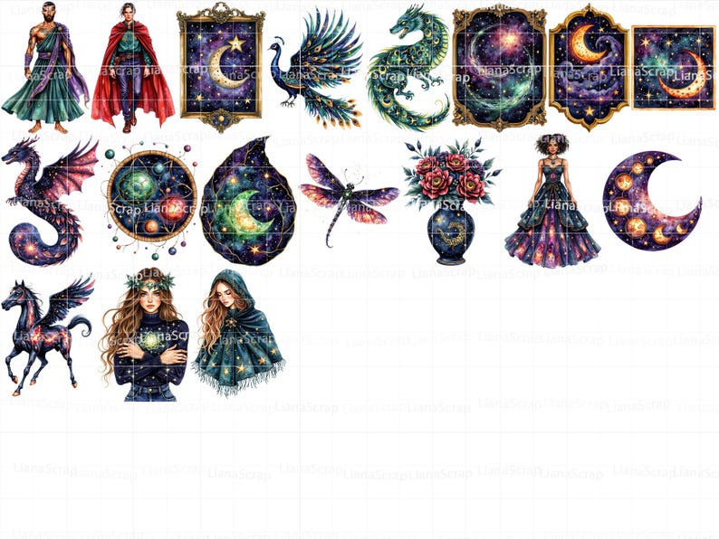 天龍のクリップアート – 112枚の魔法のPNG画像、スクラップブッキング 画像 5