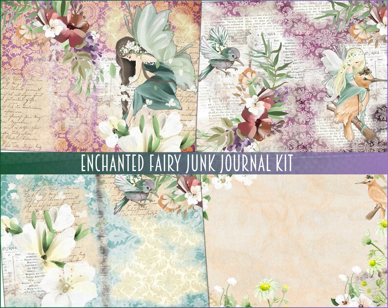 Enchanted Fairy Junk Journal Digital Kit Printable, Fairy Digital ...