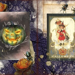 Dark Halloween Junk Journal Digital Kit Printable, Halloween Gothic ...