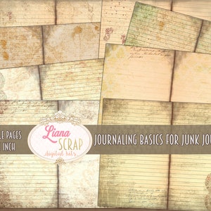 Journaling Basics voor natuur Junk Journals, digitale kit afdrukbaar, Junk Journal Paper