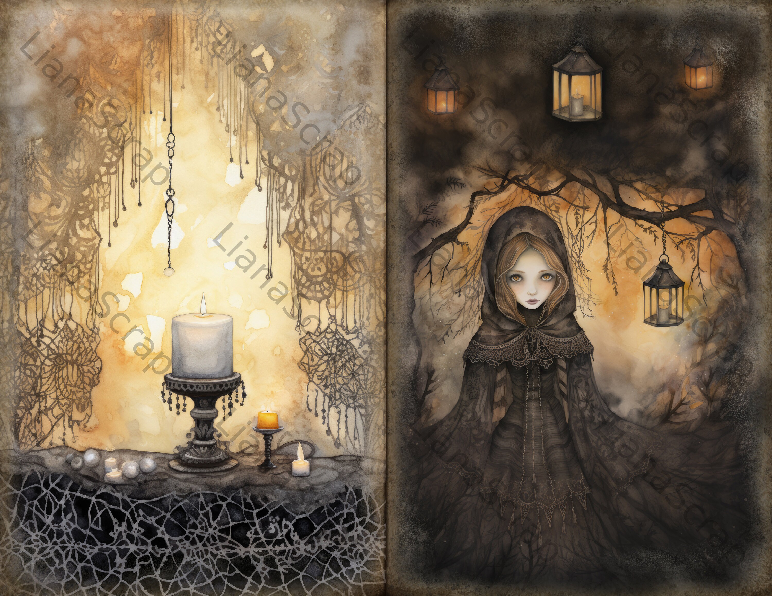 邪悪な女王のデジタルジャンクジャーナルキット、ハロウィーン