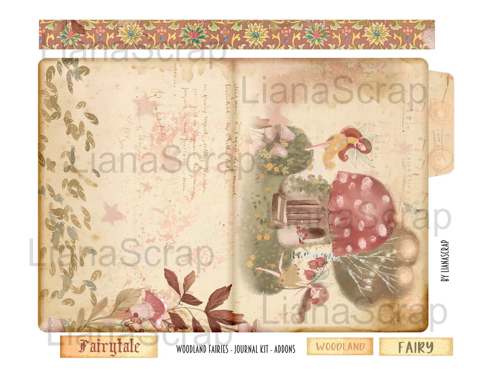 Woodland Fairies Junk Journal ADDON Kit Printable Fairy - Etsy