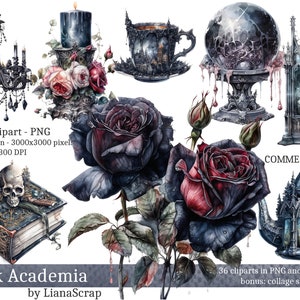 Dark Academia Stickers for Journals and Planners, Aesthetic Notion