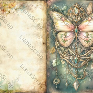Summer Fairy Junk Journal Kit, Fantasy Fairy Collage Printables, Digital Fairy Kit, Fairy Seasons Collection image 8
