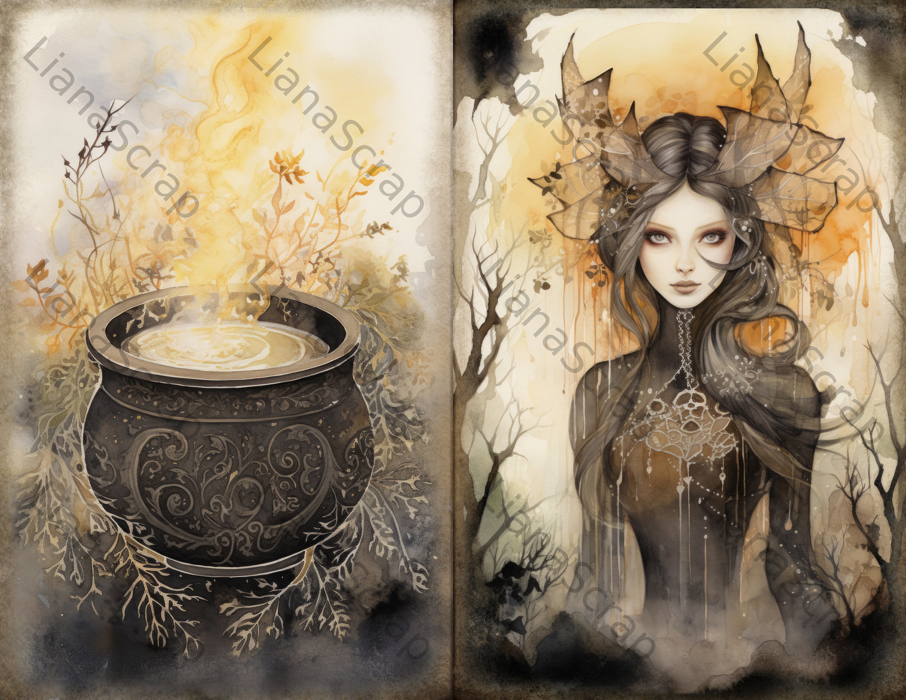 邪悪な女王のデジタルジャンクジャーナルキット、ハロウィーン