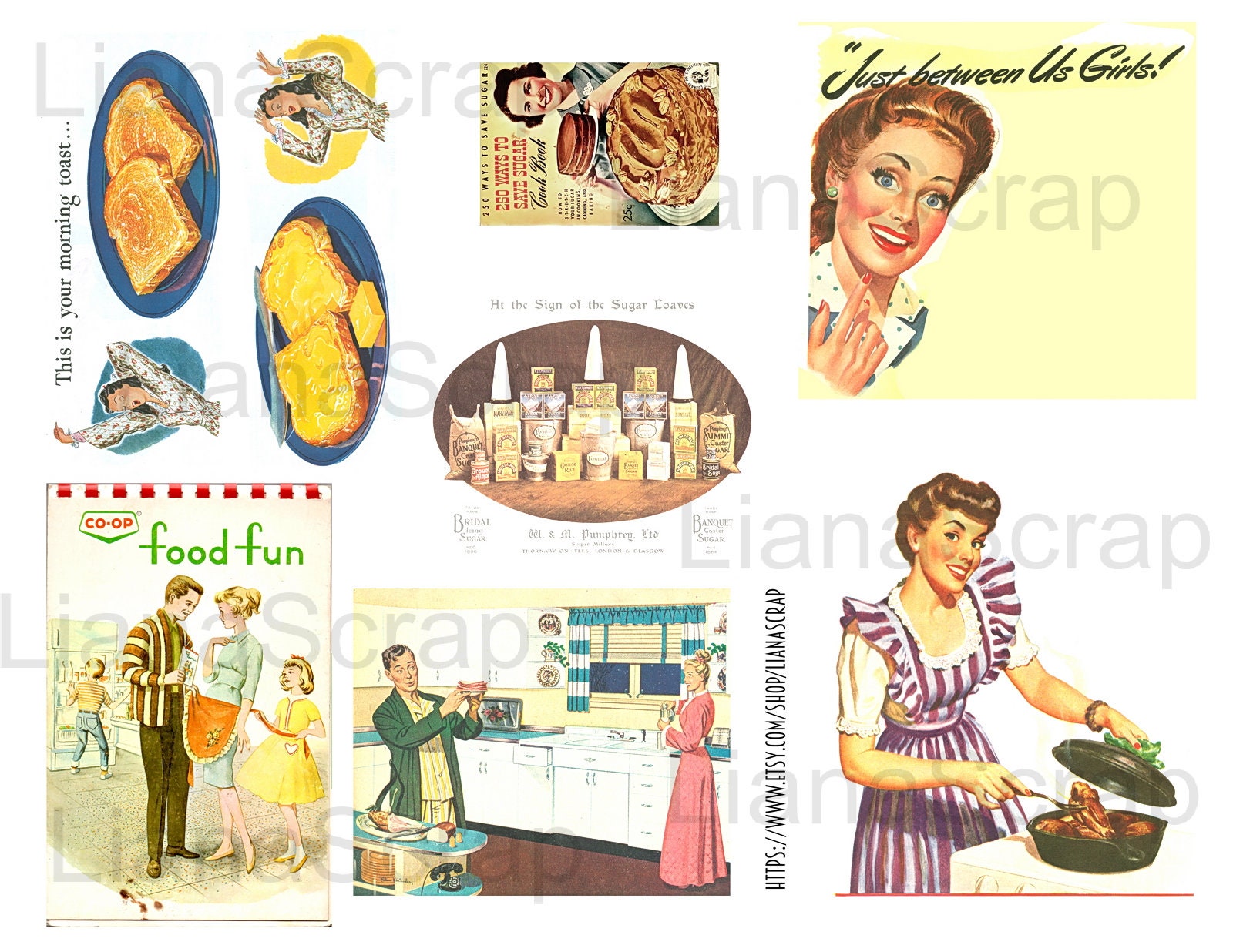 Vintage Cooking Ephemera Printables Cooking and Baking Etsy