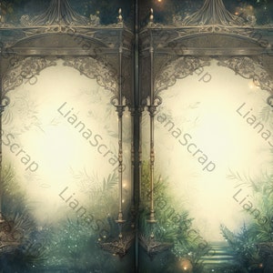 Basic Night Garden Digital Paper for Junk Journals, Old Paper With ...