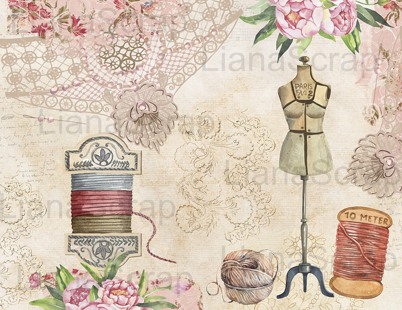 junkjournal♡old fabric and laceジャンクジャーナル Shades of Pink' Vintage Style Journal ft Lavish Laces - YouTube