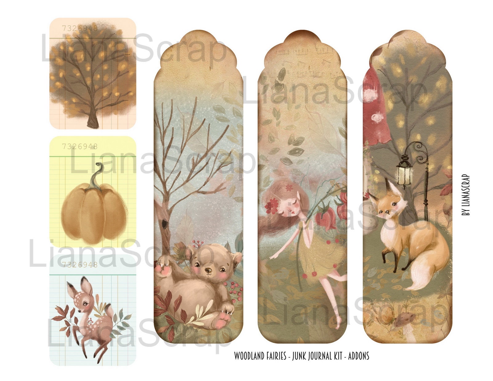 Woodland Fairies Junk Journal ADDON Kit Printable Fairy - Etsy