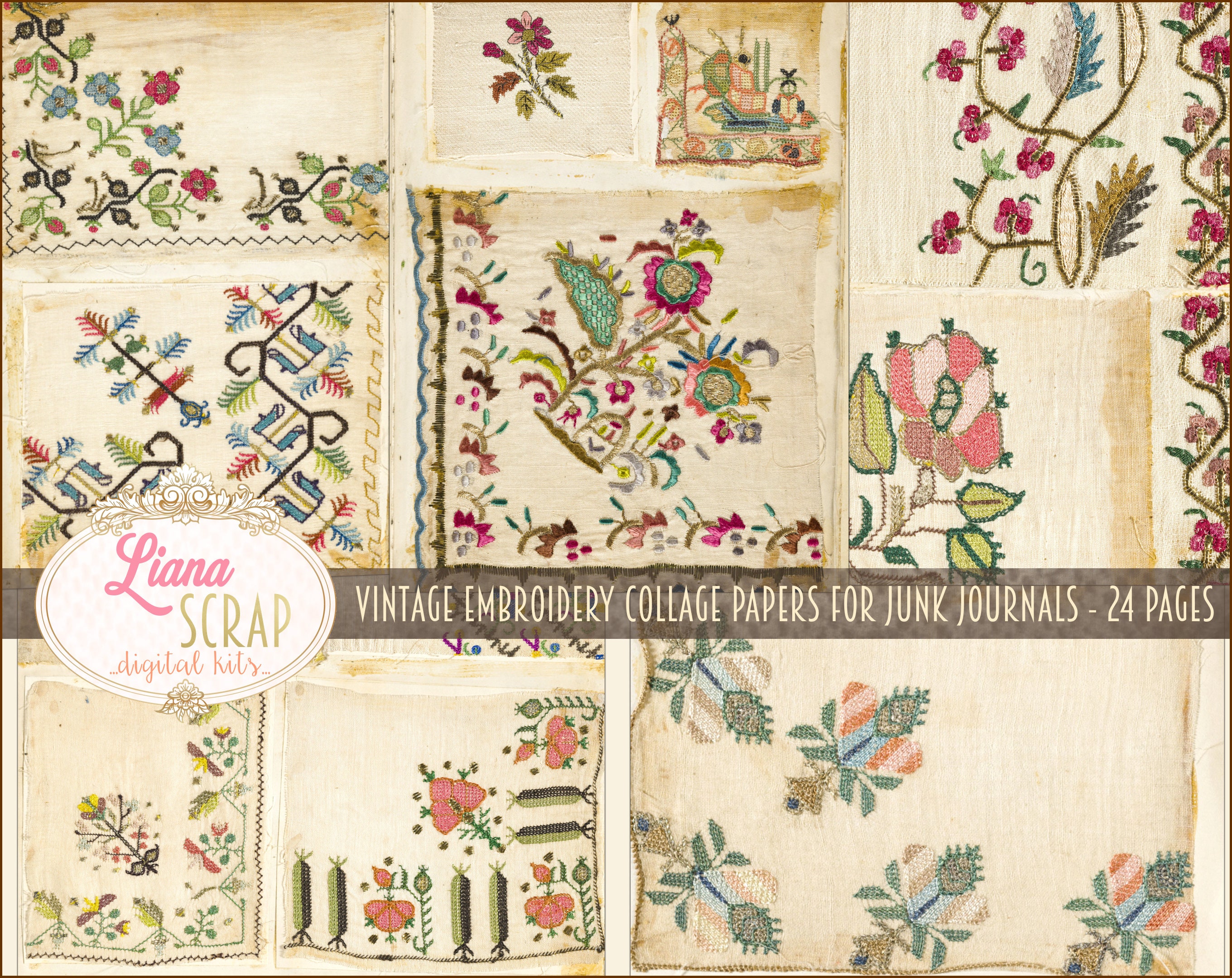 Embroidery Journal Page Sewing Needle Work Journal Kit 