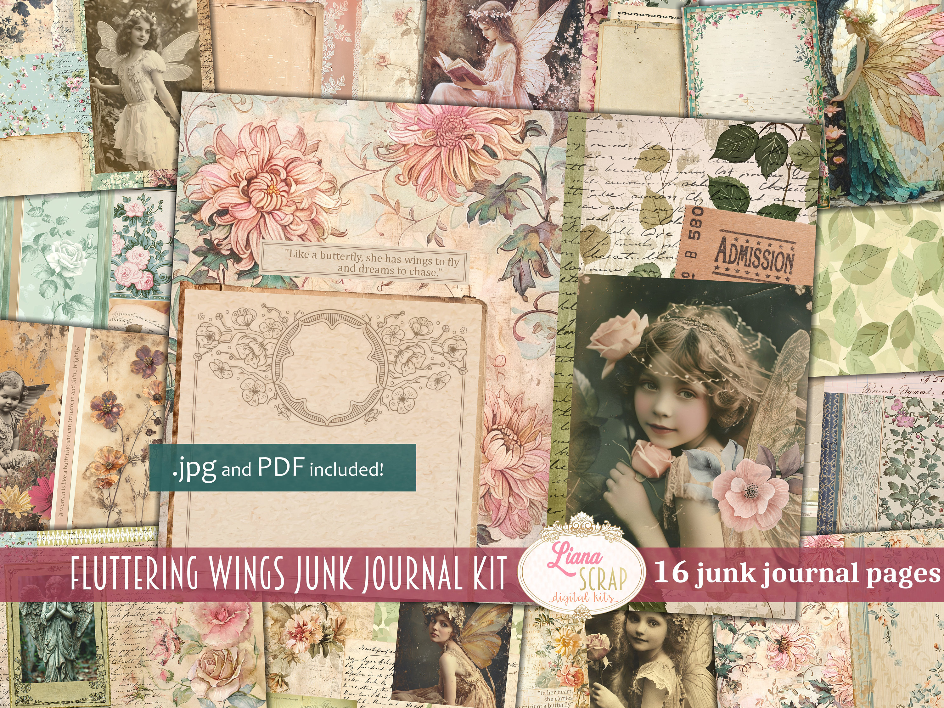 Junkjournal*コラージュジャーナル『春の天使』 Junkjournal*コラージュジャーナル『春の天使』 Junkjournal