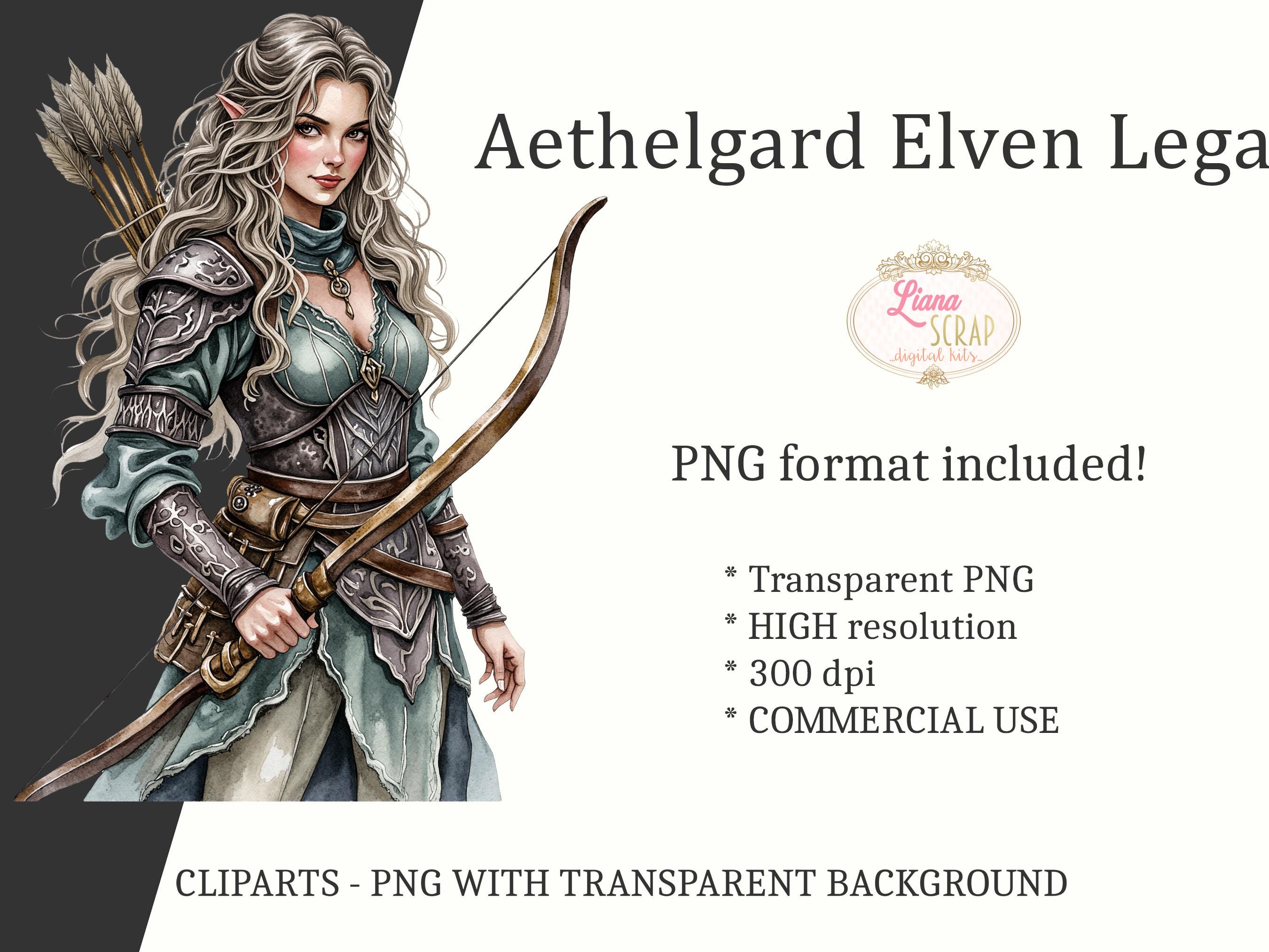 エルフの遺産クリップアートセット：72種類のファンタジー中世PNG
