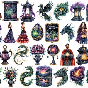 天龍のクリップアート – 112枚の魔法のPNG画像、スクラップブッキング 画像 4
