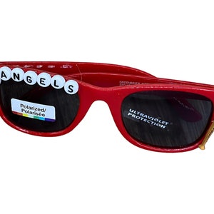Baseball Angels red sunglasses custom team sunglasses angels glasses Little kids red sun glasses Sports theme team custom sunglasses
