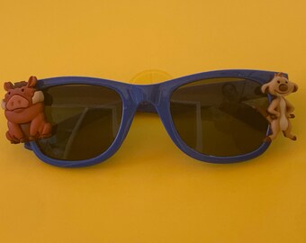 Blue kids sunglasses Lion King Timon and Pumba kids blue sunglasses Lion king theme sunglasses