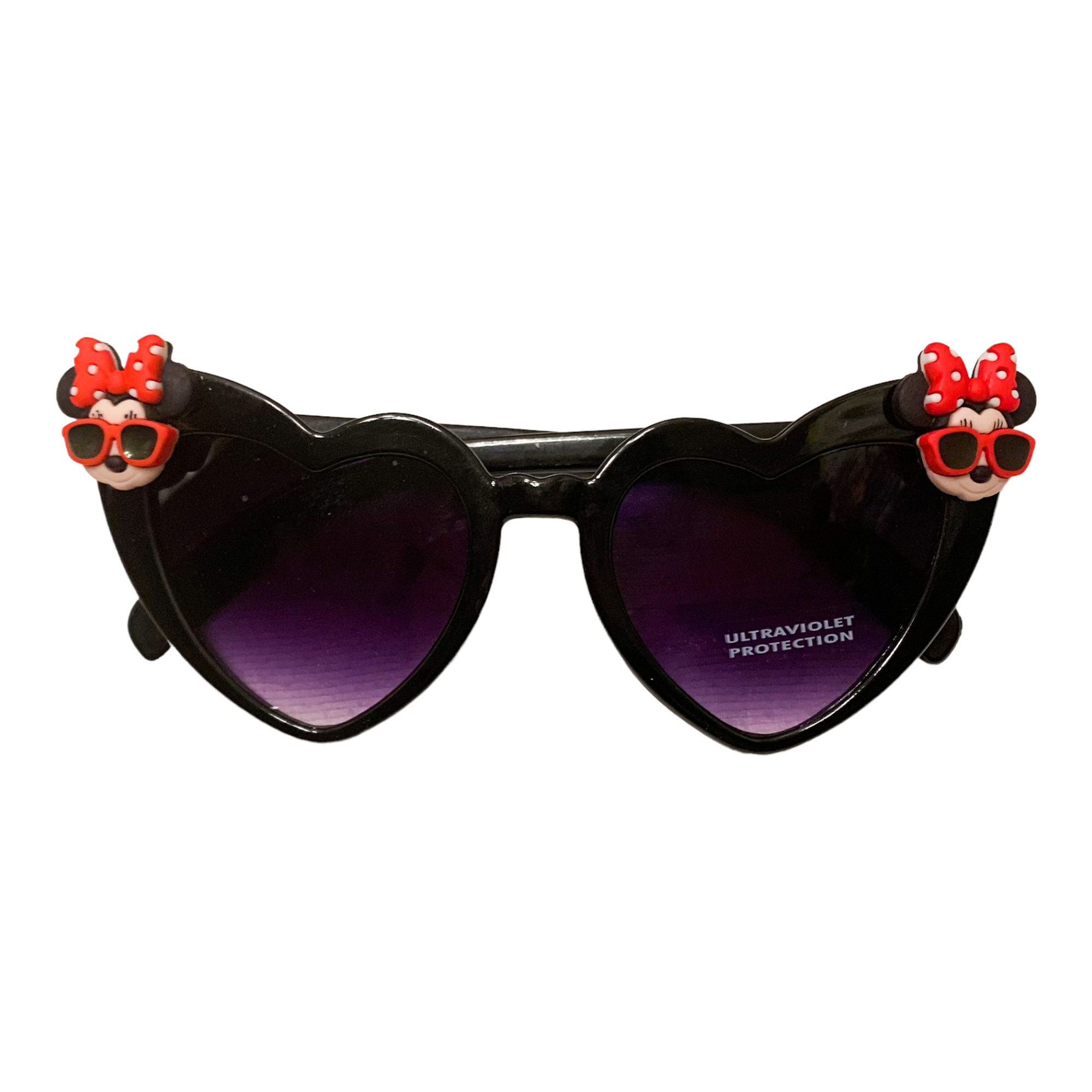 Disney Minnie Mouse Adult  ArkAid Heart Shape Black Sunglasses With Case f1ab5164-5952-4326-88f2-  main image 2
