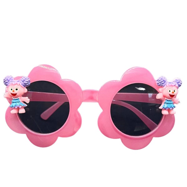 Custom Abby cadabby flower sunglasses purplish pink Abby glasses for girls sunglasses little girls Abby character sunglasses