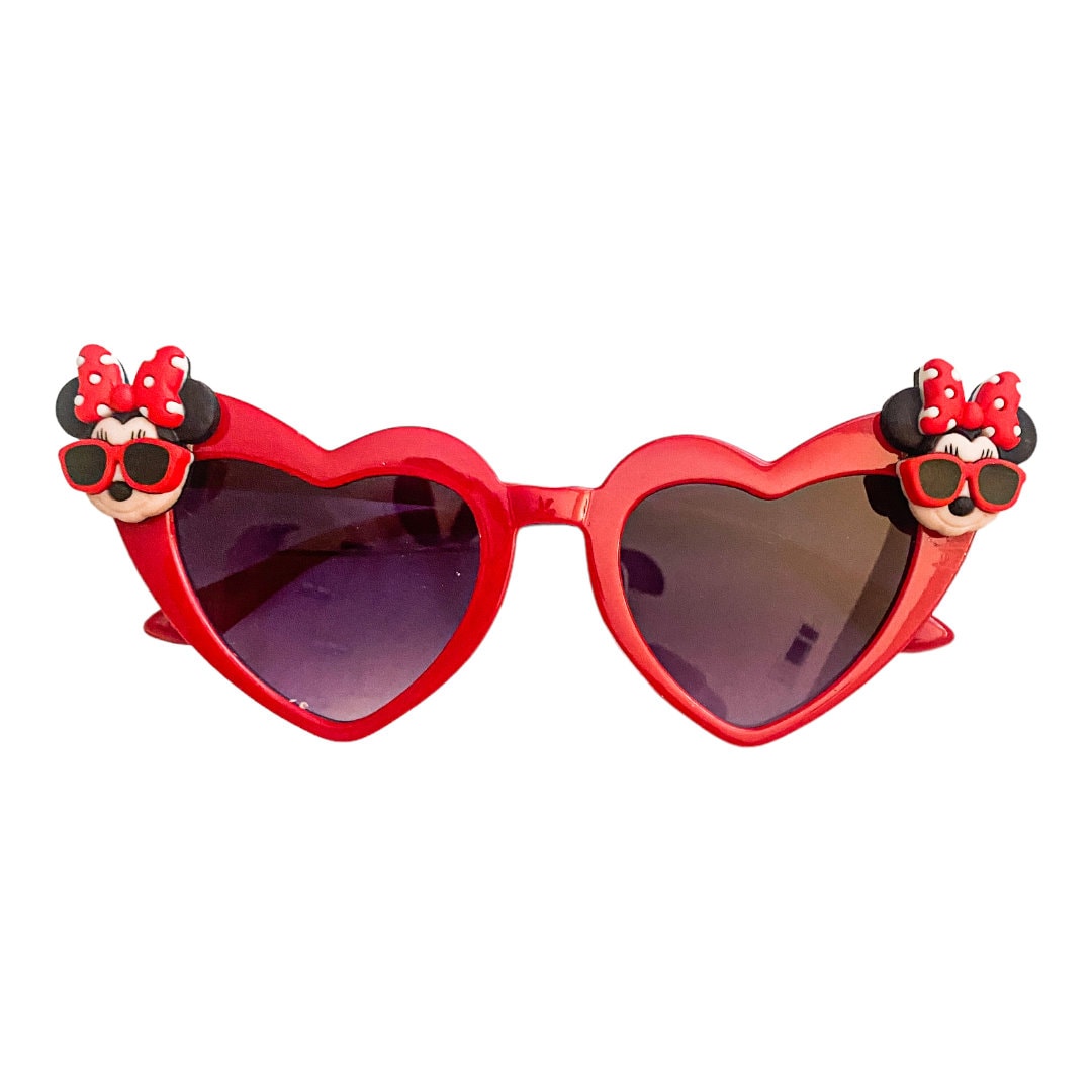 Minnie Red Heart Sunglasses Custom Kids Character Sunglasses Custom