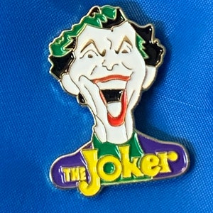 Small joker enamel pin classic joker villains bat joke collectors pins comic