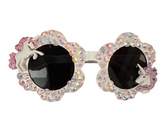 Unicorn sparkly sunglasses little girl gift character unicorn sunglasses