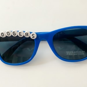 Blue kids sunglasses baseball sports sunglasses blue sunglasses for kids sports theme custom team sunglasses