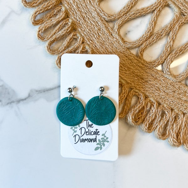 Jade green earrings | Handmade clay earrings | dangle earrings | neutral | lightweight | hypoallergenic |