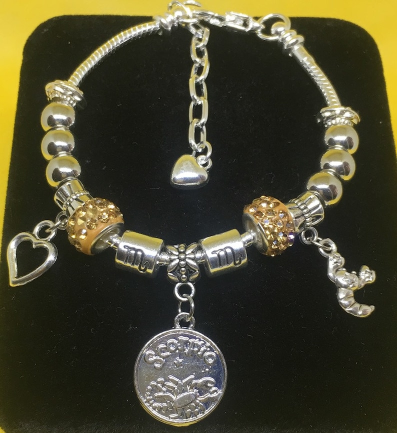 Charm Bracelet Pandora Bracelet Scorpio Bracelet Scorpio Charm Etsy