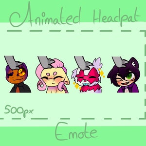 ANIMATED Cute headpats Emotes Twitch Discord kawaii