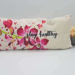 Swiss pine pillow approx. 40 x 18 cm flowers "stay healthy"