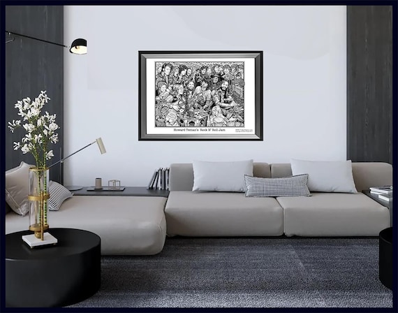 Rock N' Roll Jam, Art Print, by Howard Teman, Rock N Roll Poster
