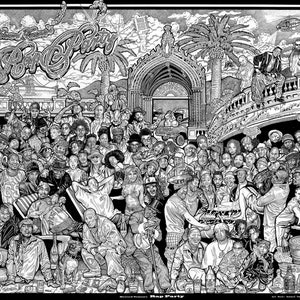 Rap Party A Drawing by Howard Teman, Rock N Roll Wall Art ,Rap Wall Art, Hip Hop,Music Decor, Rap Music, Rap Poster,Posters and Prints, Art