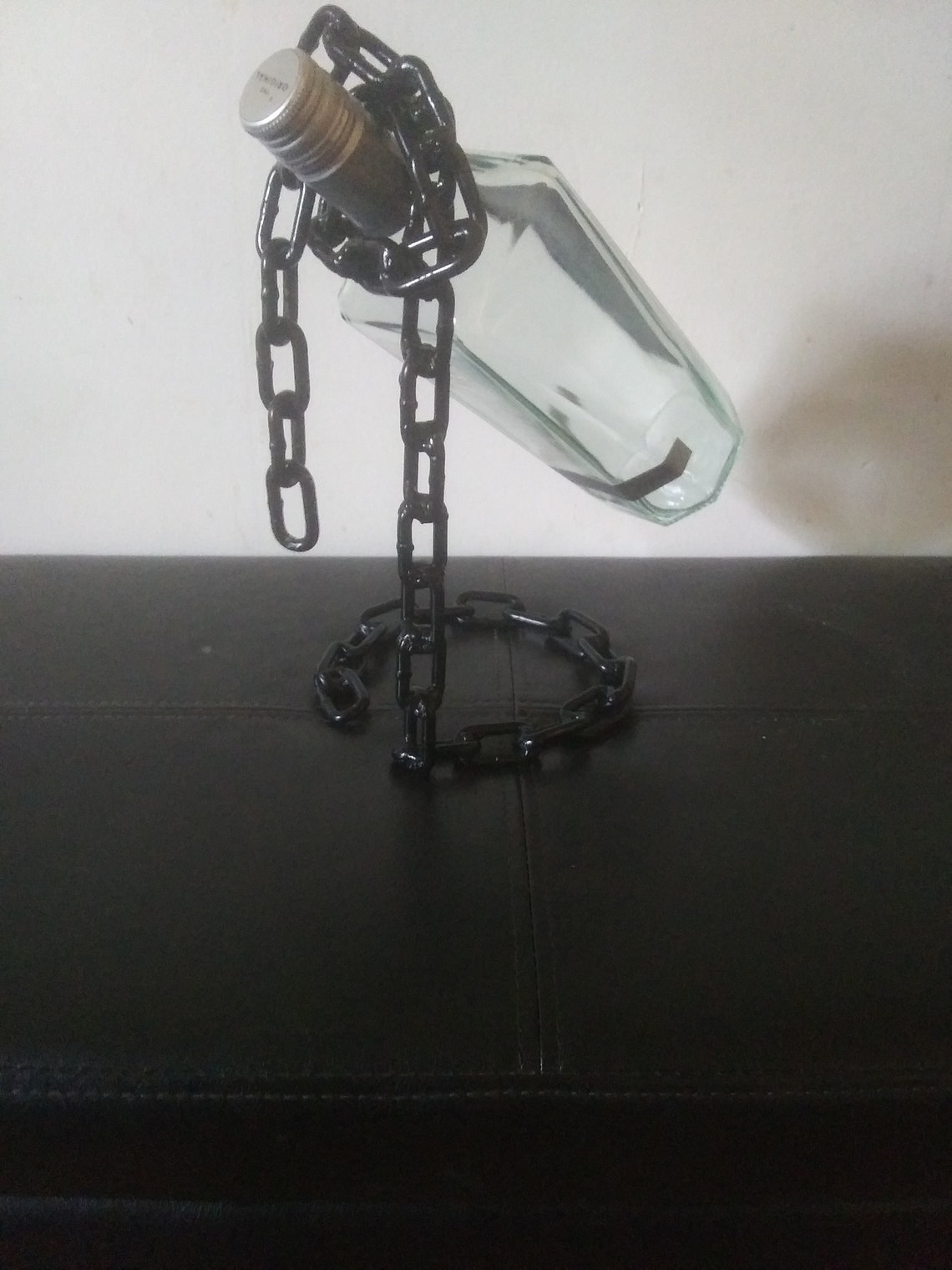 Chain wine bottle holder Etsy