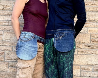 Belt bag cell phone bag dog bag jeans upcycling unisex