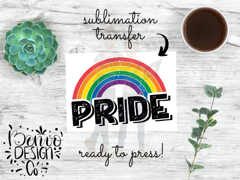 Ready To Press Sublimation Transfers Ready to Press Pride Rainbow Sublimation Transfer Rainbow Sublimation Transfer