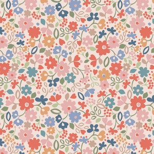 Lewis and Irene, Grandma’s Quilts Collection, Ditzy floral on cream, Fabric for Quilting and Sewing
