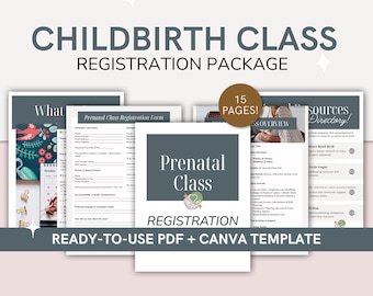 Willkommenspaket für die Kindheitserziehungsklasse | Bearbeitbare Canva Forms, Klassendetails & Geburtsplanung