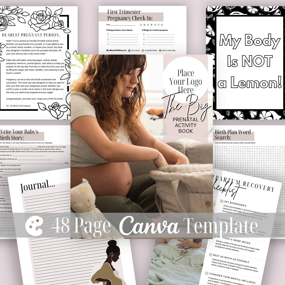 Prenatal Activity Book Canva Template and Printable PDF Digital ...