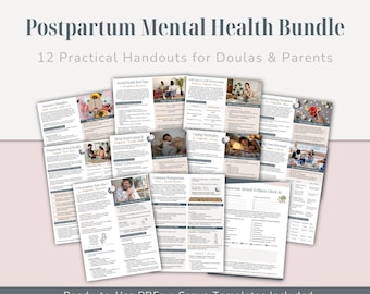 Handouts für psychische Gesundheit nach der Geburt | PMAD Edukation für Doulas & Erzieher