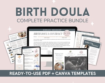 Birth Doula Business Toolkit | Bearbeitbare Formulare, Aufträge und Kundenvorlagen