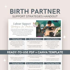 Labour Support Strategies Handout | Practical Comfort and Coping Support During Birth