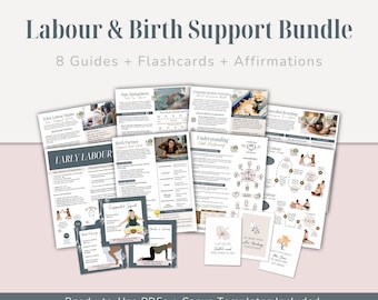 Unterstützungspaket für Geburtsbegleiter | Handouts zur Geburtsvorbereitung für Doulas