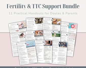 Fertility & TTC Support Handouts Bundle | Editable Parent Education Guides