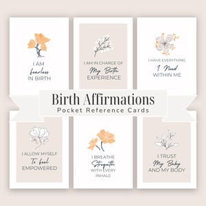 Editable Labour Affirmation Cards | Printable Birth Affirmation Deck | Doula-Designed Client Tool