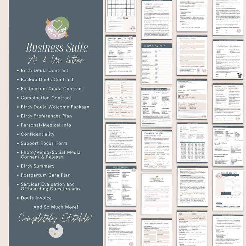 Full-Spectrum Doula Practice Bundle | Birth, Postpartum and Fertility Toolkit image 3