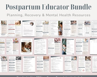 Postpartum Educator Bundle | Recovery & Mental Health Teaching Handouts