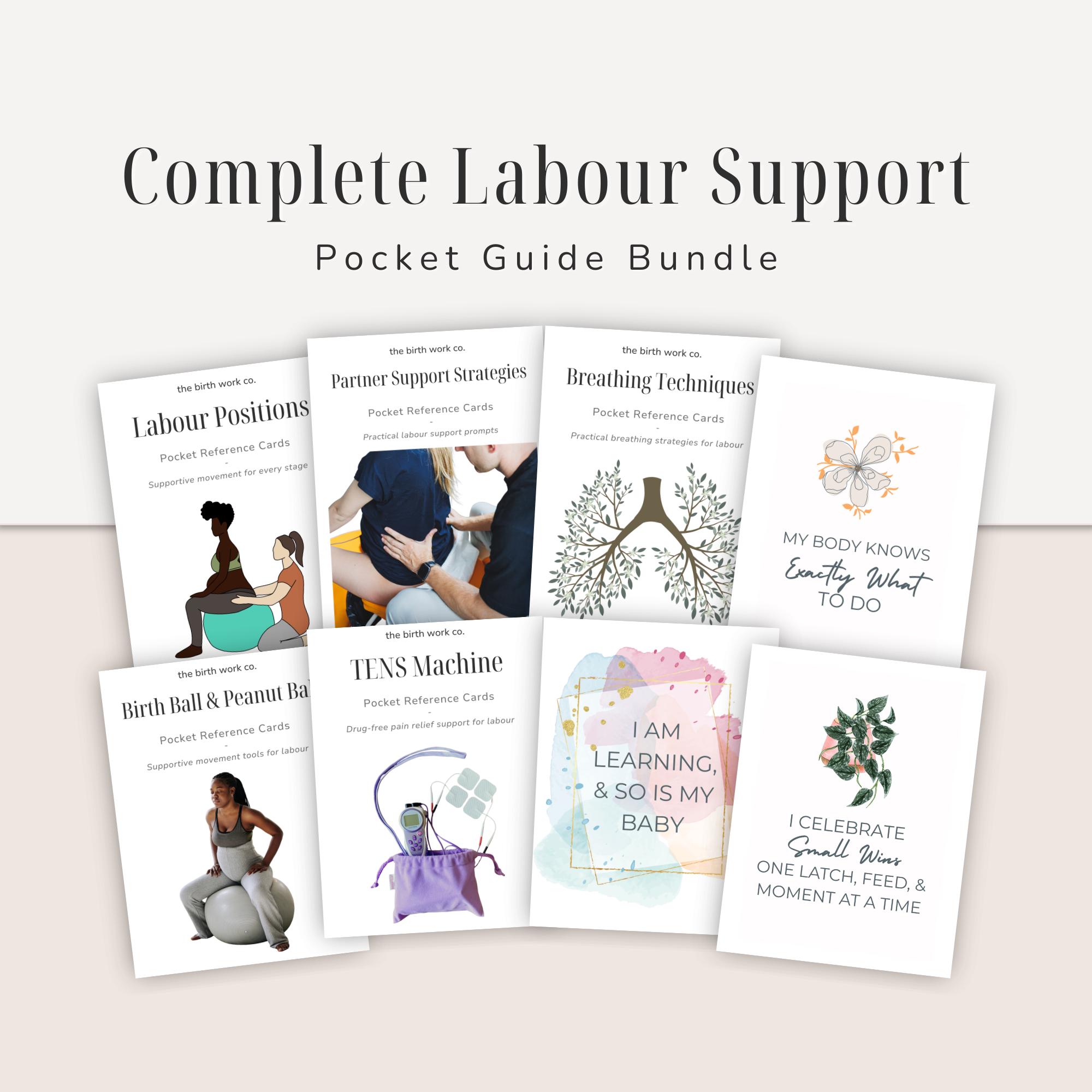 Complete Labor Support Card Collection | Birth Positions, Breathing ...