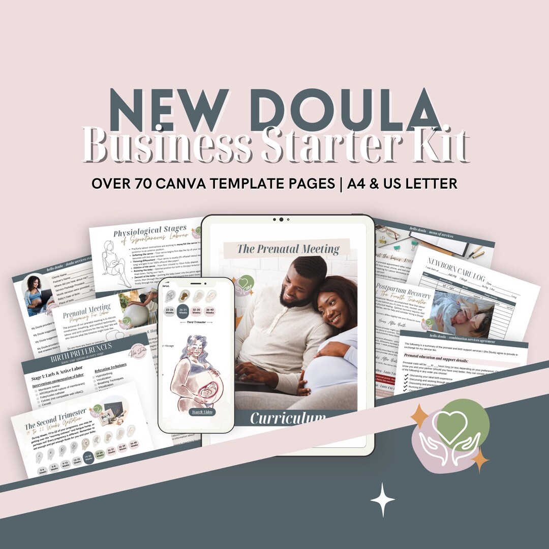 Doula Rack Card Examples New Doula Business Forms and Handouts Start-up Bundle - Canva Templates ...