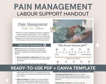 Labor Pain Management Handout | Comfort Options & Coping Tools
